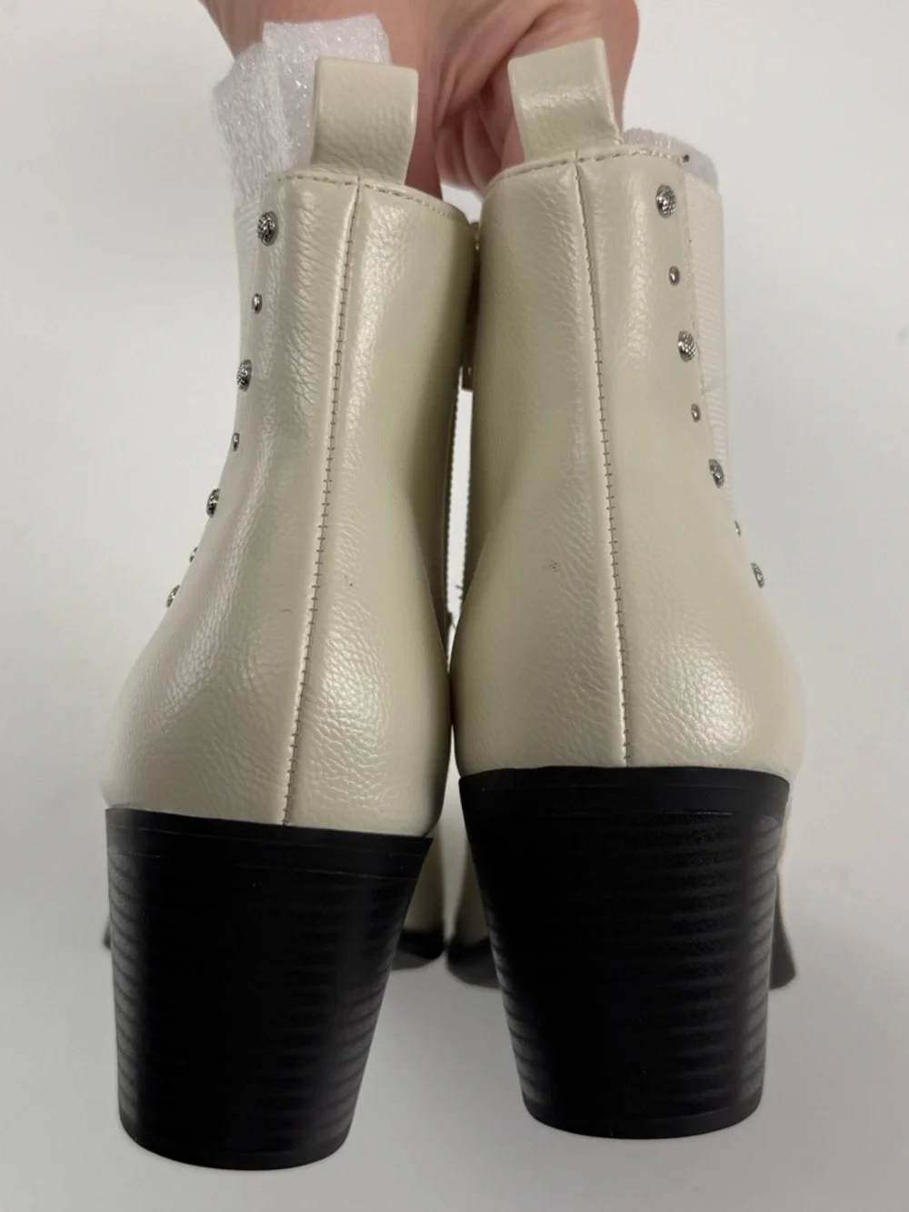 Sun + Stone Indiana Cowboy Booties Womens White 5M NEW